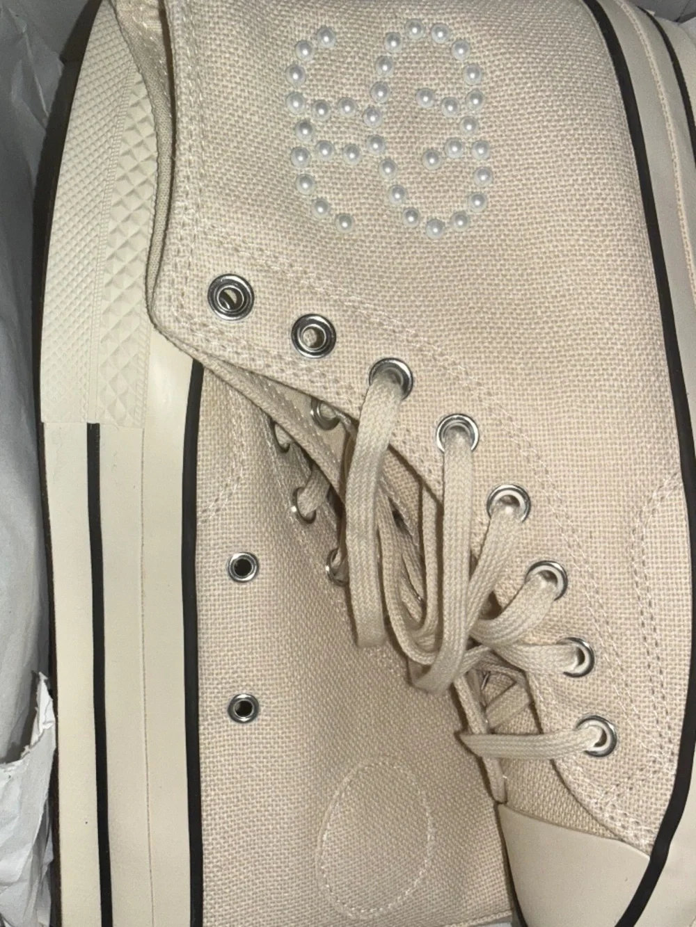 Converse x Golf Wang Chuck 70 Hi Fossil Natural Pearl High Top Men’s 7 Women’s 9